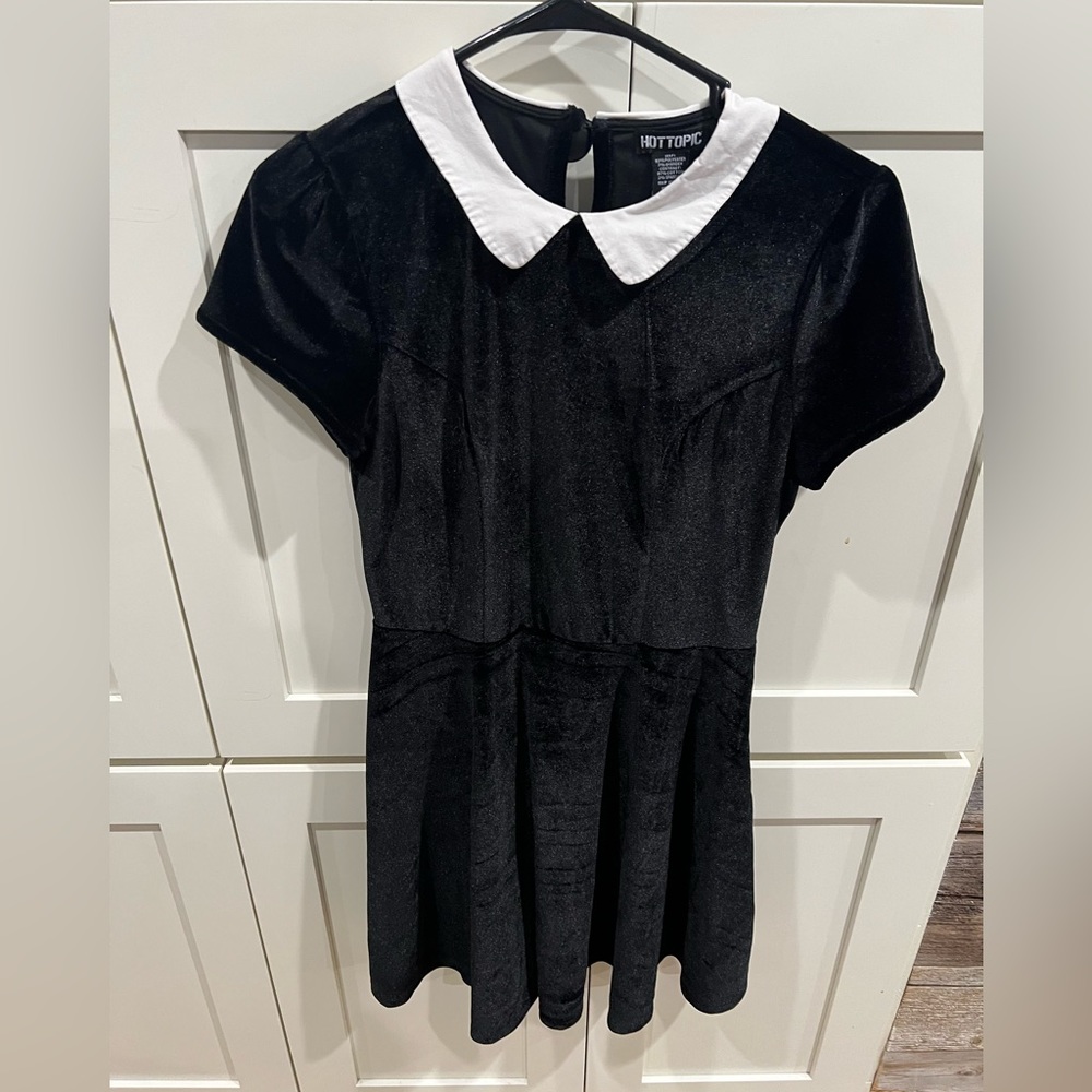 Hot topic velvet school girl/ Wednesday Adams style dress